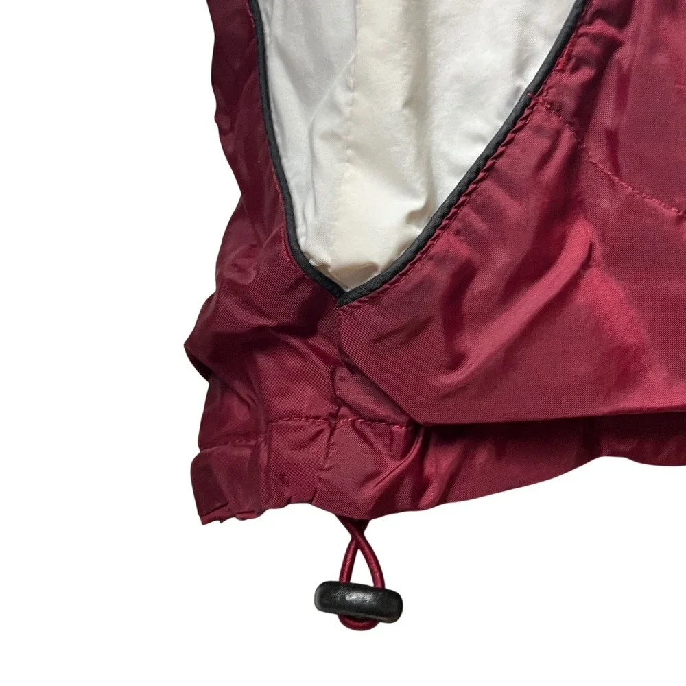 VTG Wilson Burgundy White Windbreaker Jacket Full Zip Athletic Sportswear Size M